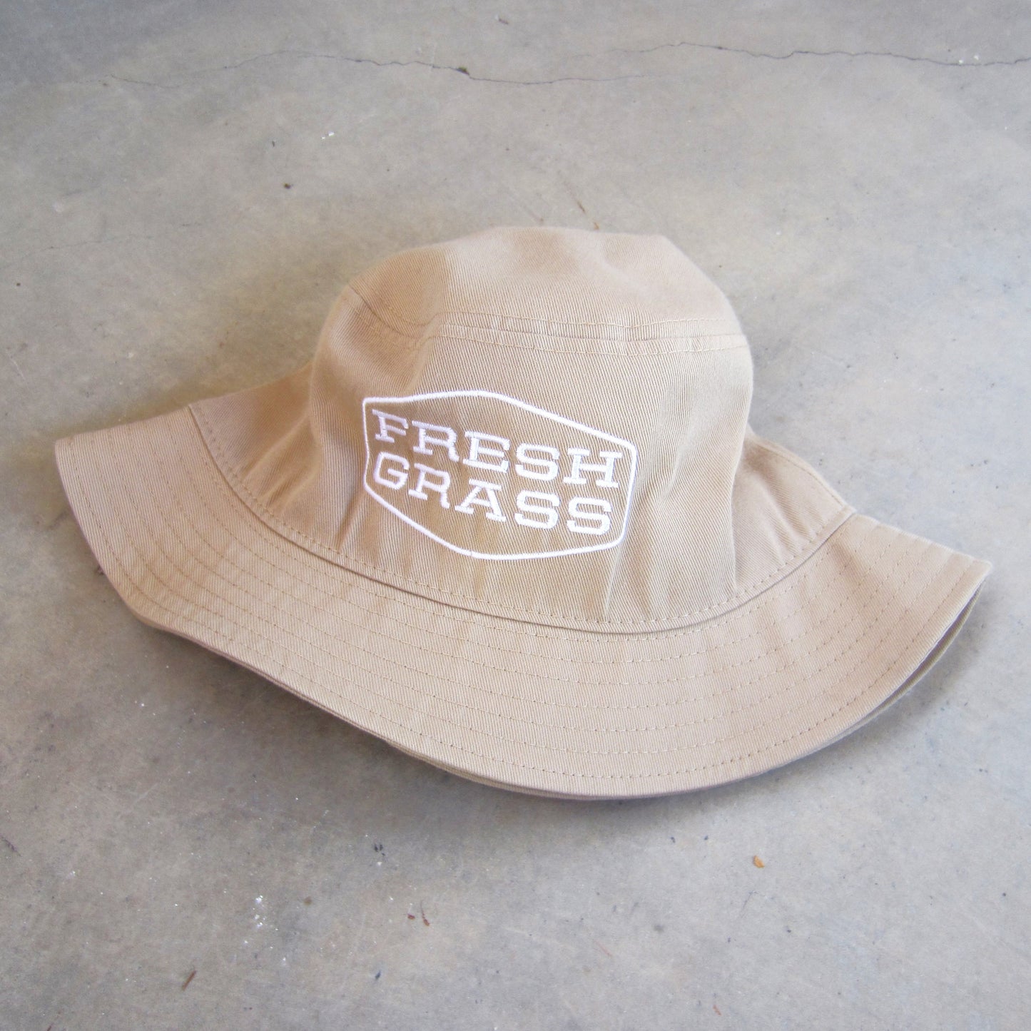 Hat: Beige Bucket Hat