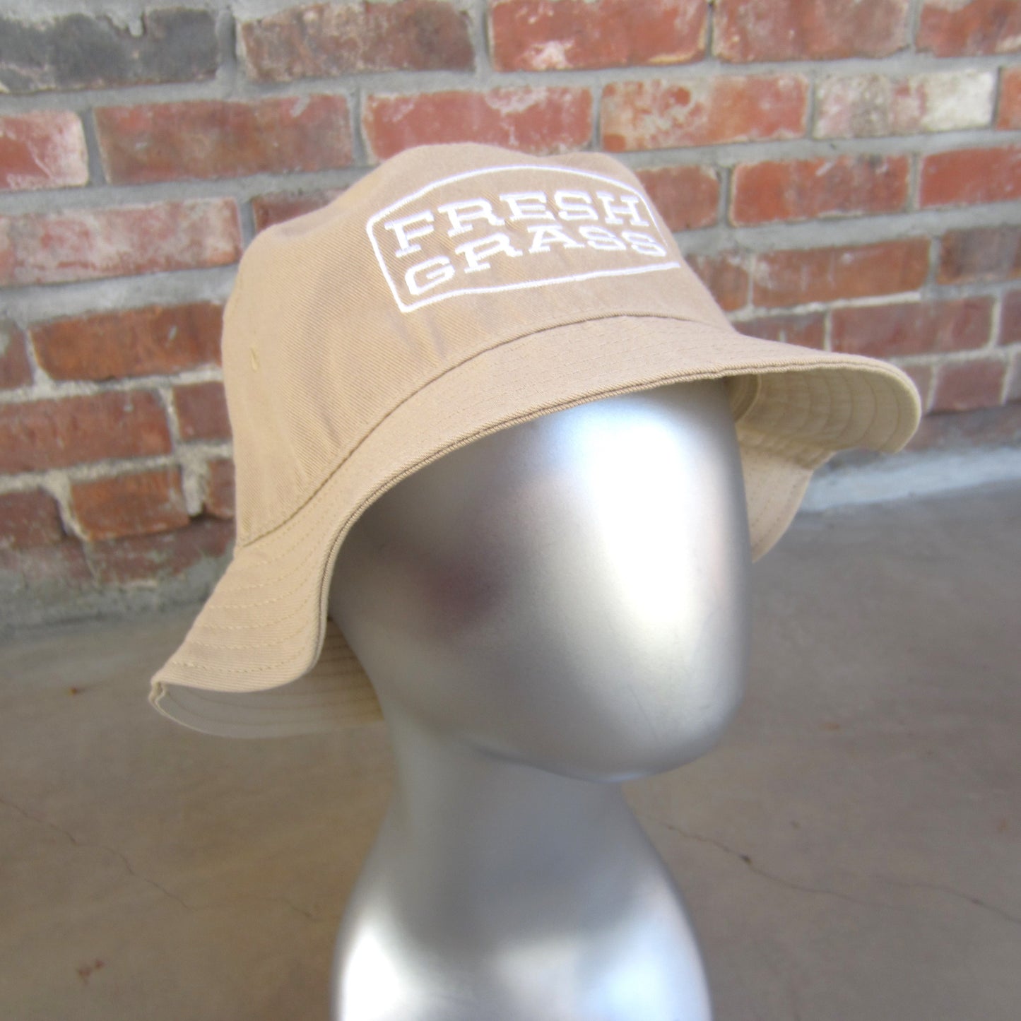 Hat: Beige Bucket Hat