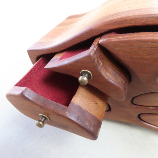 Tree Shaped Jewelry Box: Walnut and English Elm