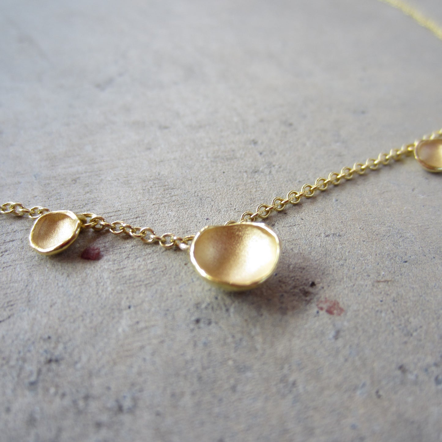 6 Pod Drop Necklace in 18K Gold Vermeil on Gold Chain