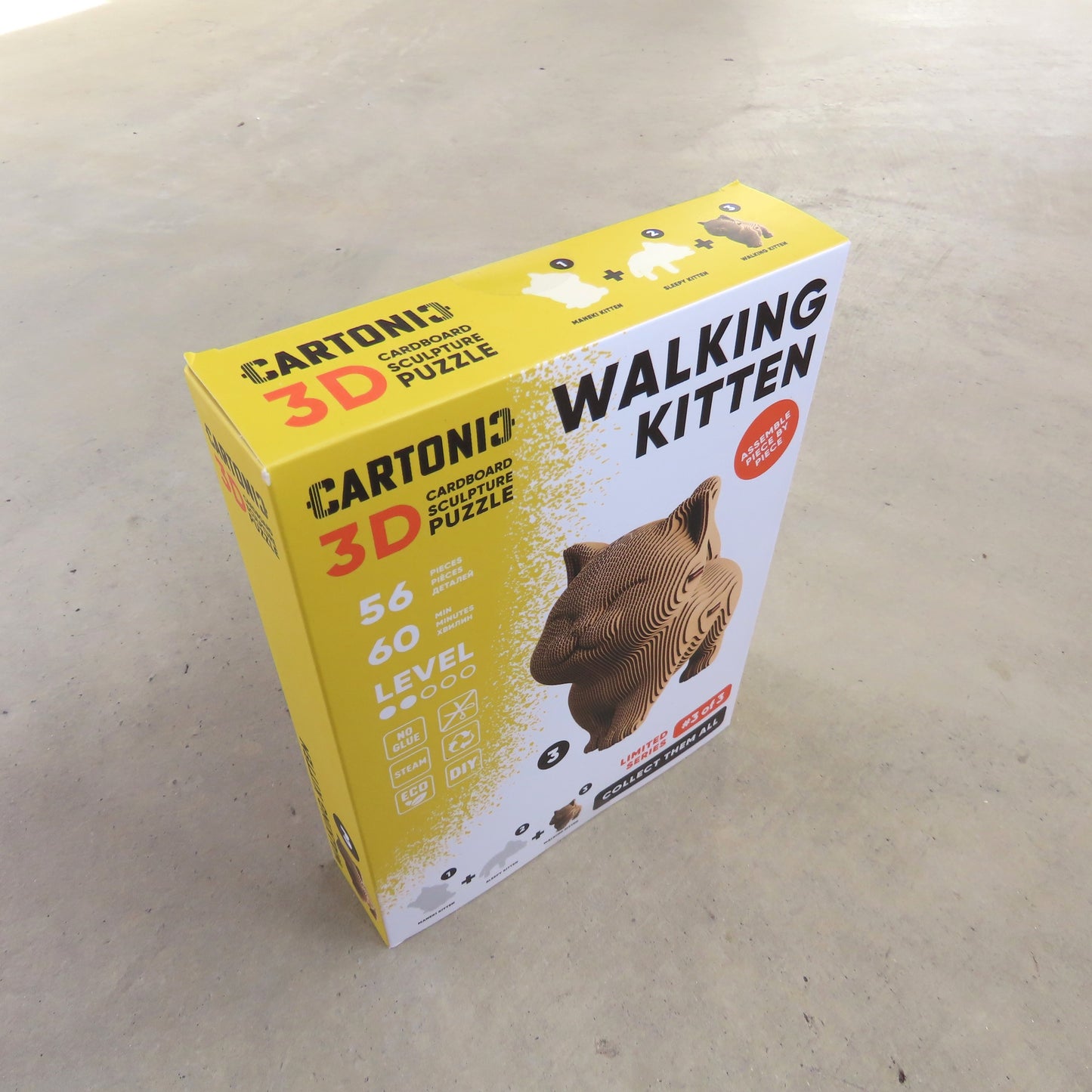 Walking Kitten Cartonic 3D Cardboard Puzzle