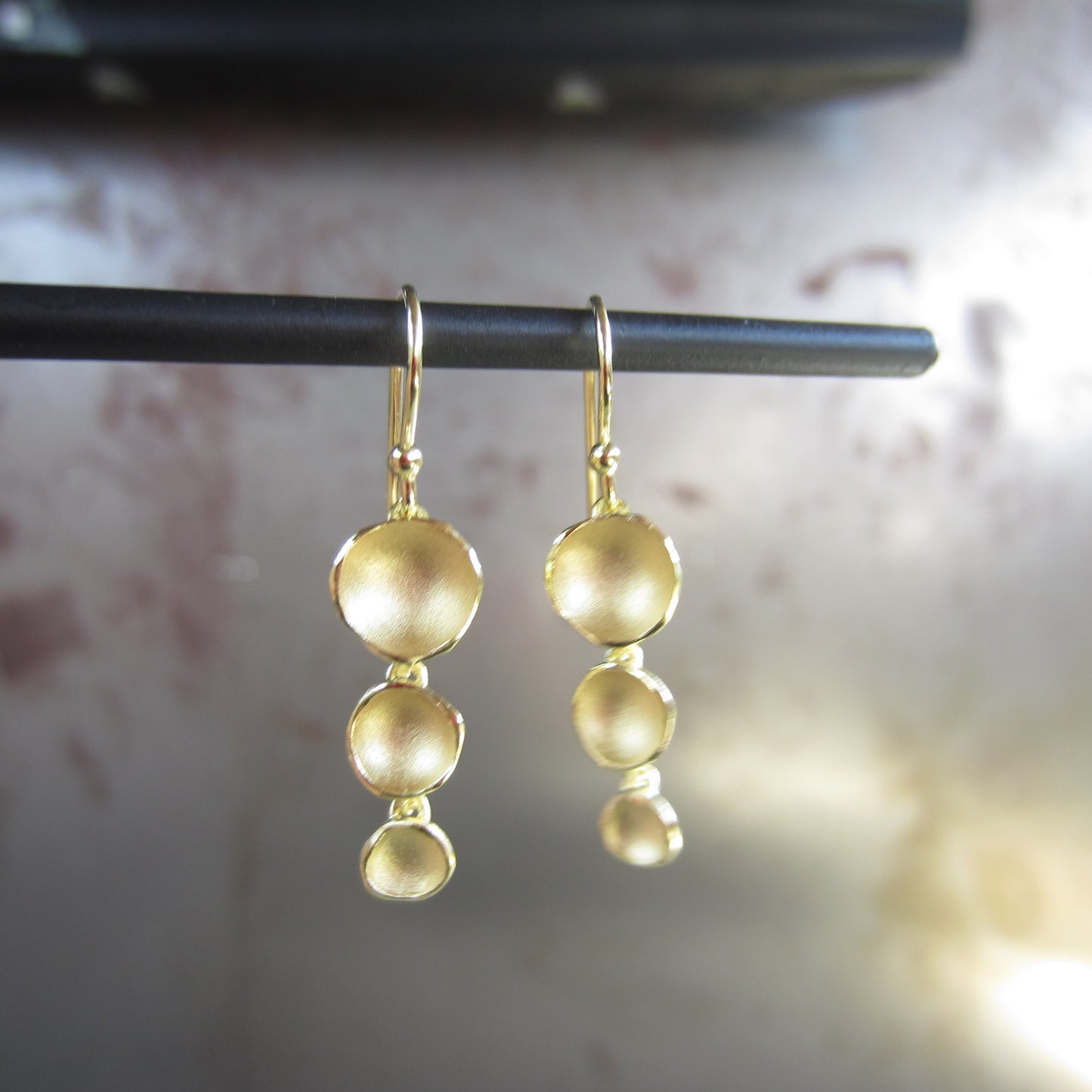 Triple Pod Link Earrings in 18K Gold Vermeil