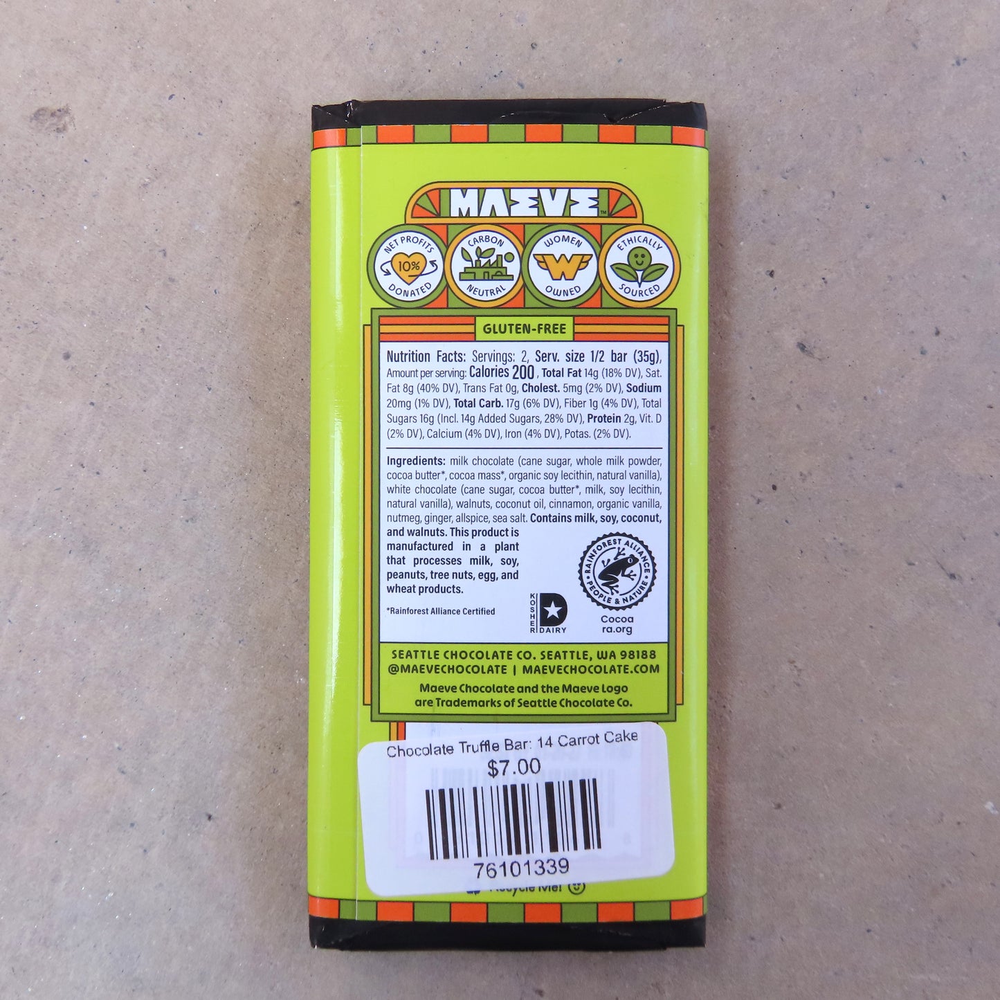 Chocolate Truffle Bar: 14 Carrot Cake