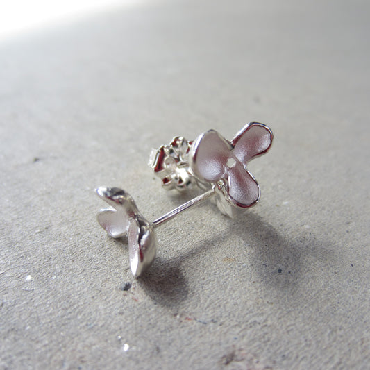 Triple Sprout Stud Earrings in Sterling Silver