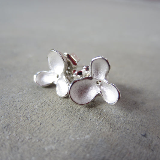 Triple Sprout Stud Earrings in Sterling Silver