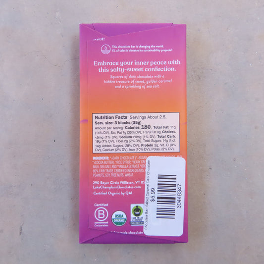 Chocolate Bar: Salted Caramel Dark Chocolate