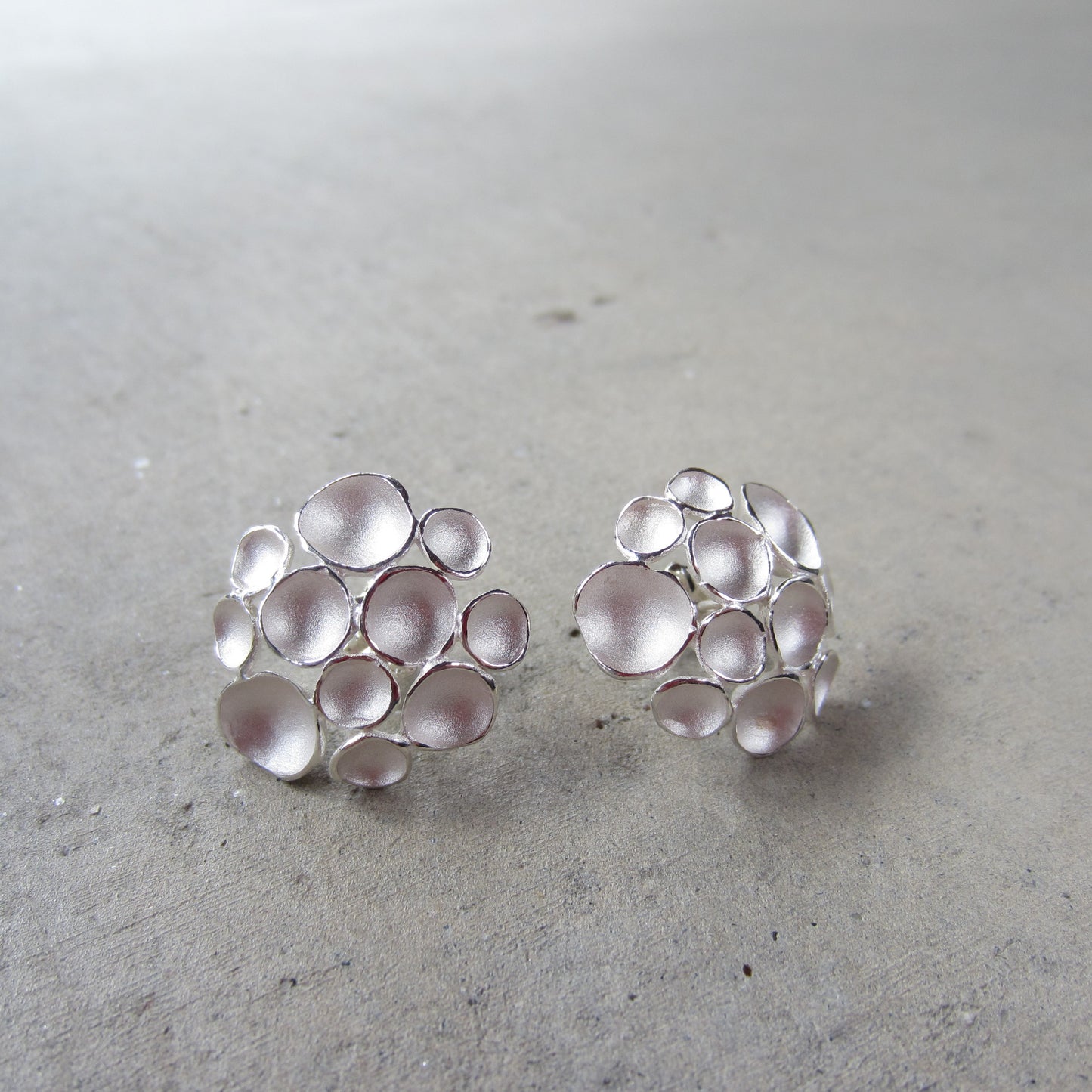 Multi Pod Stud Earrings in Sterling Silver
