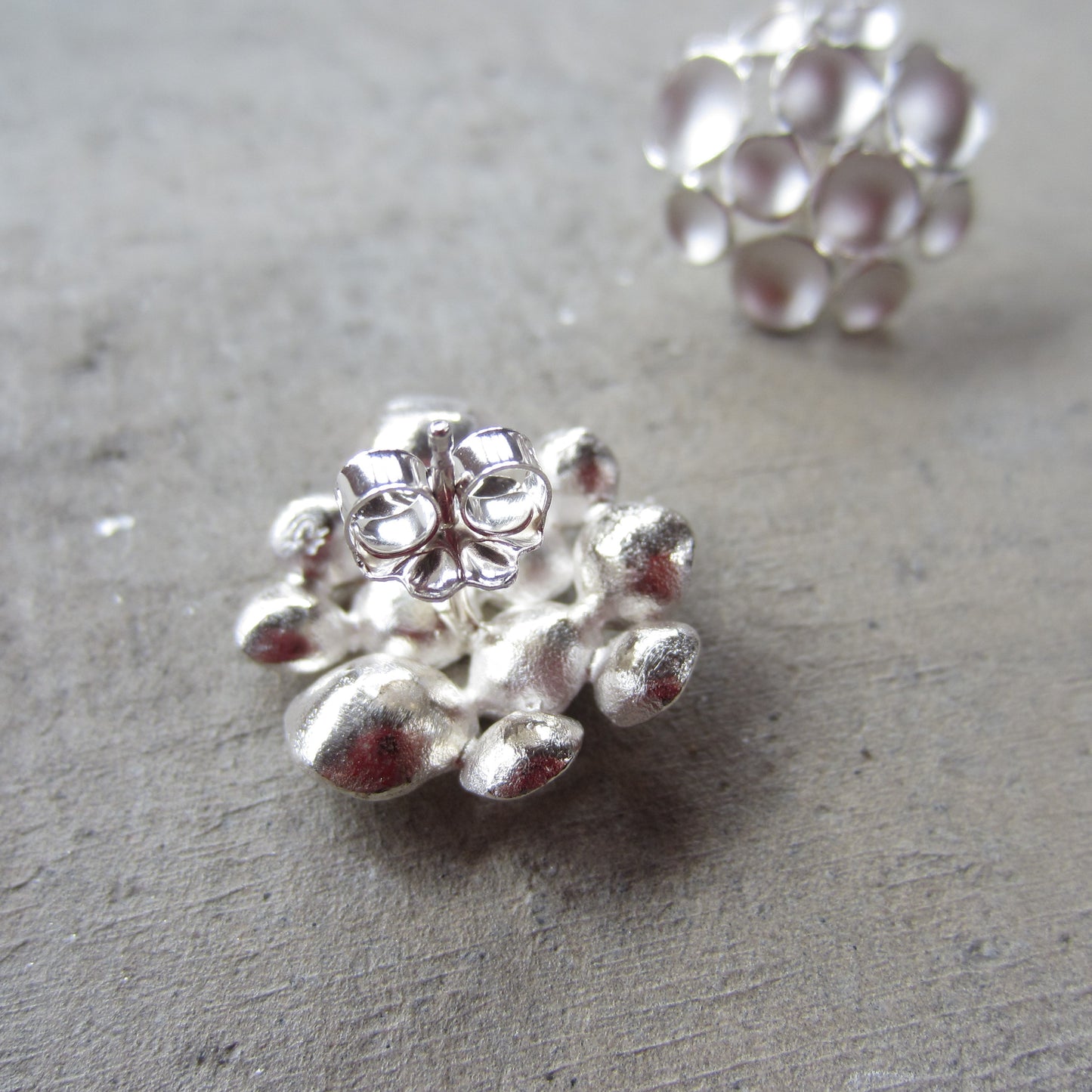 Multi Pod Stud Earrings in Sterling Silver
