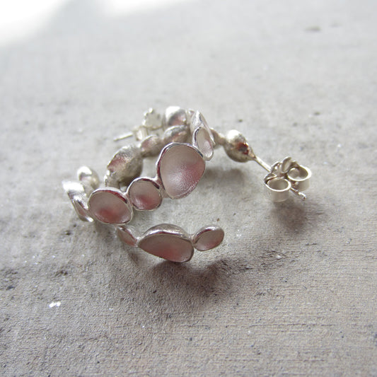 Pod Hoop Earrings in Sterling Silver