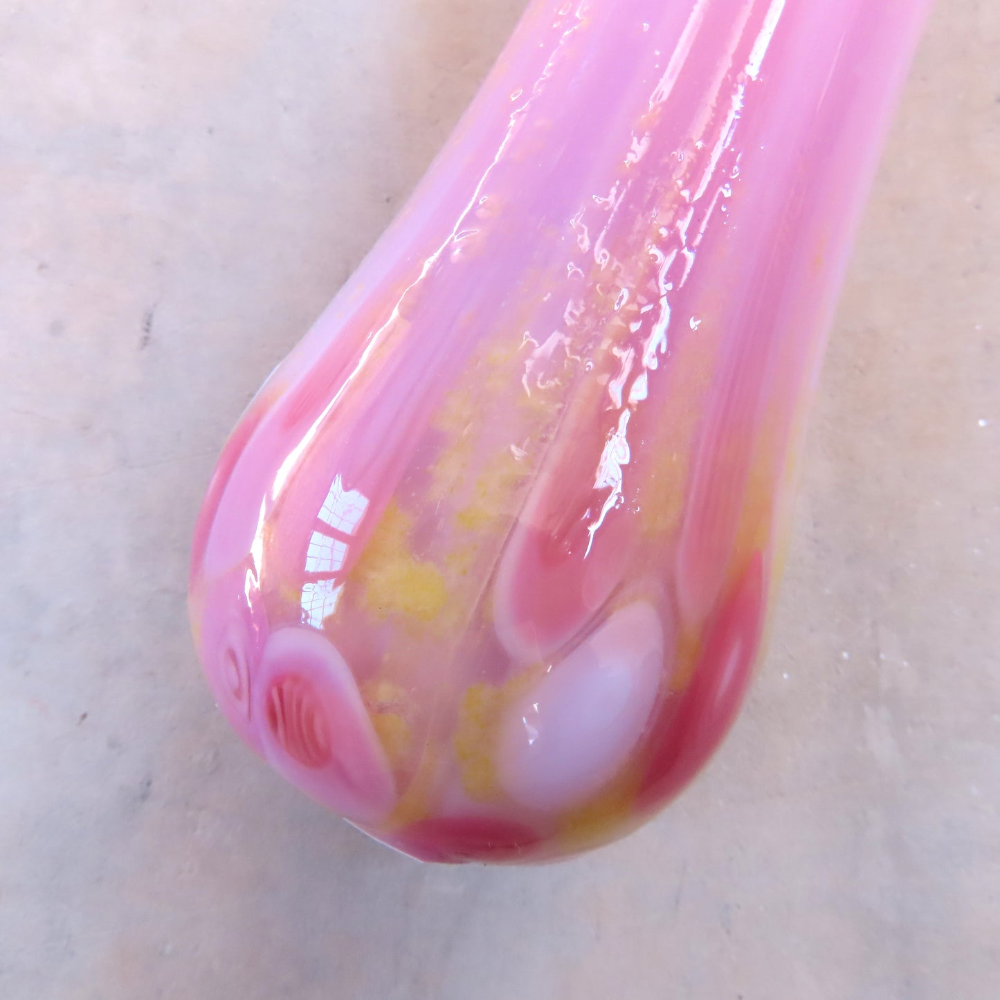 Fused Glass Vase: Large Pink Cell Pattern