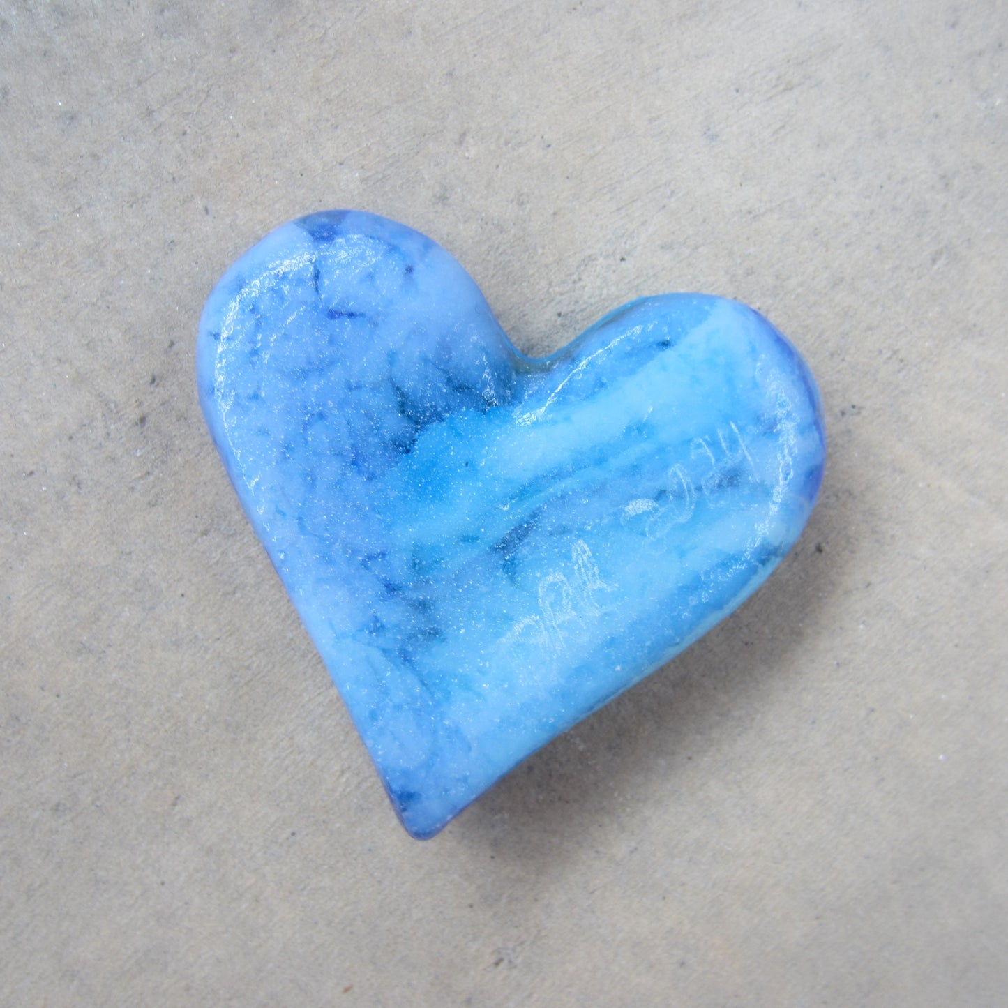 Fused Glass Heart: Turquoise