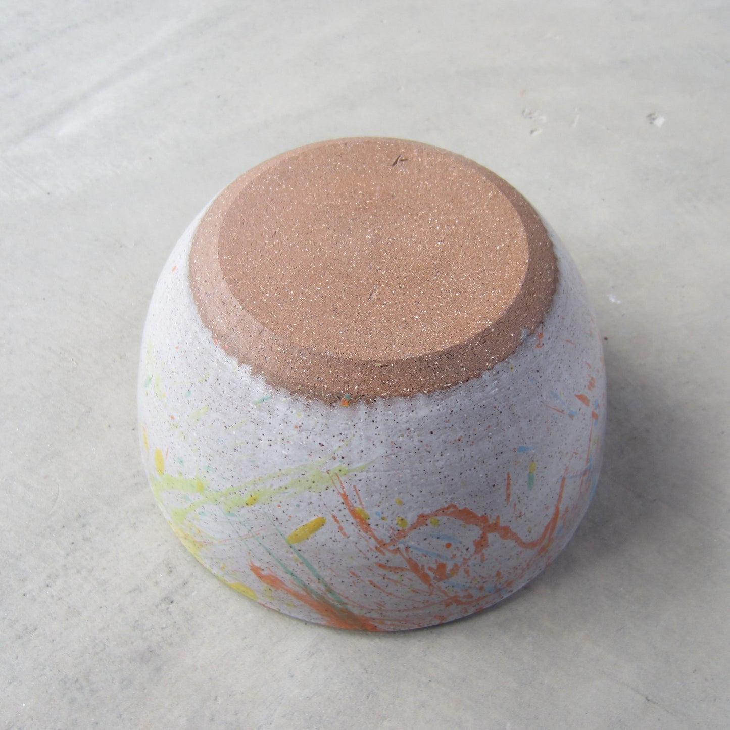 Speckled Stoneware Large Serving Bowl: Colorful Paint Splatter