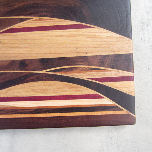 XL Serving Board: Intricate Woven Pattern