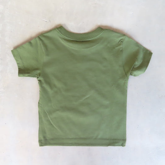 MASS MoCA Toddler T-Shirt: Olive Green with Logo