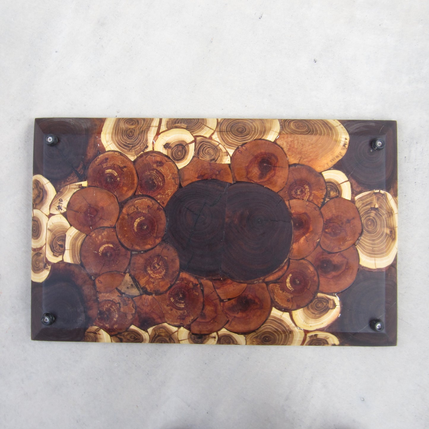 XL Cutting Board: Maple, Walnut, Apple and Honey Locust Cookie Pattern