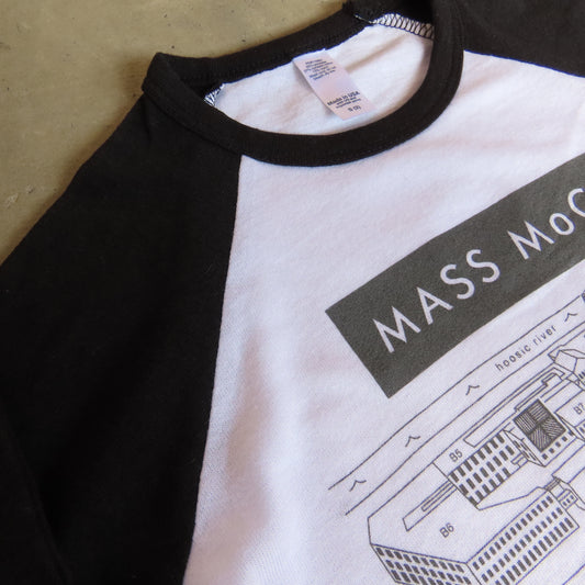 MASS MoCA Museum Map Baseball T-Shirt: Toddler