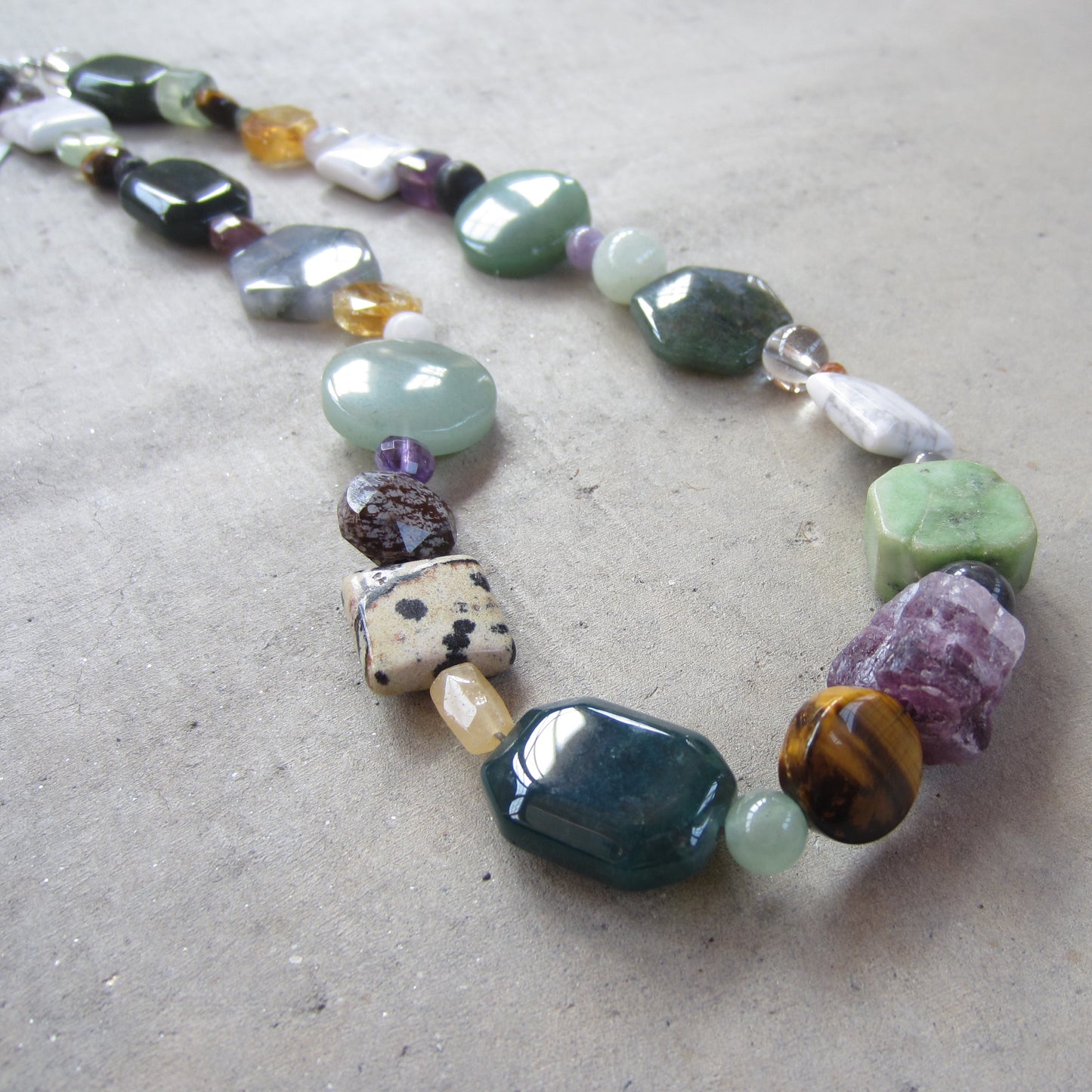 Multi Stone Crystal Collection Necklace for Passion and Creative Drive
