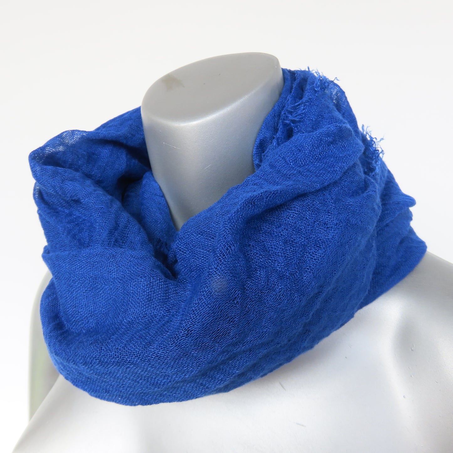 Cotton & Bamboo Gauze Shawl: Royal Blue