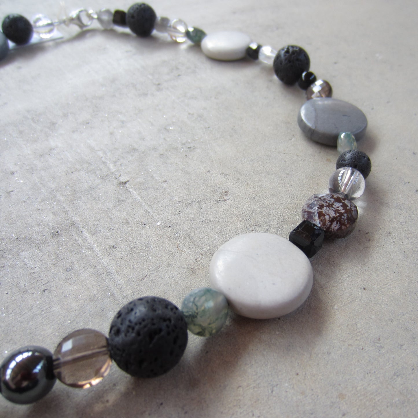 Multi Stone Monochromatic Crystal Collection Necklace for Inner Strength