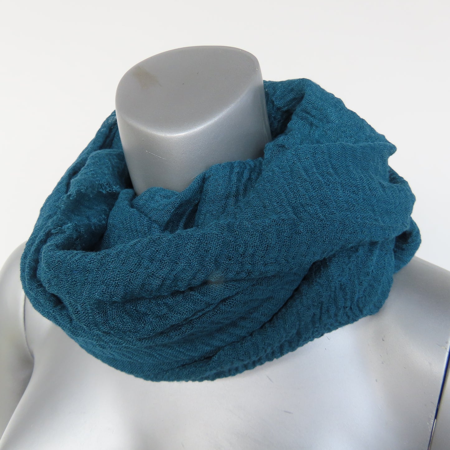 Cotton & Bamboo Gauze Shawl: Dark Cyan