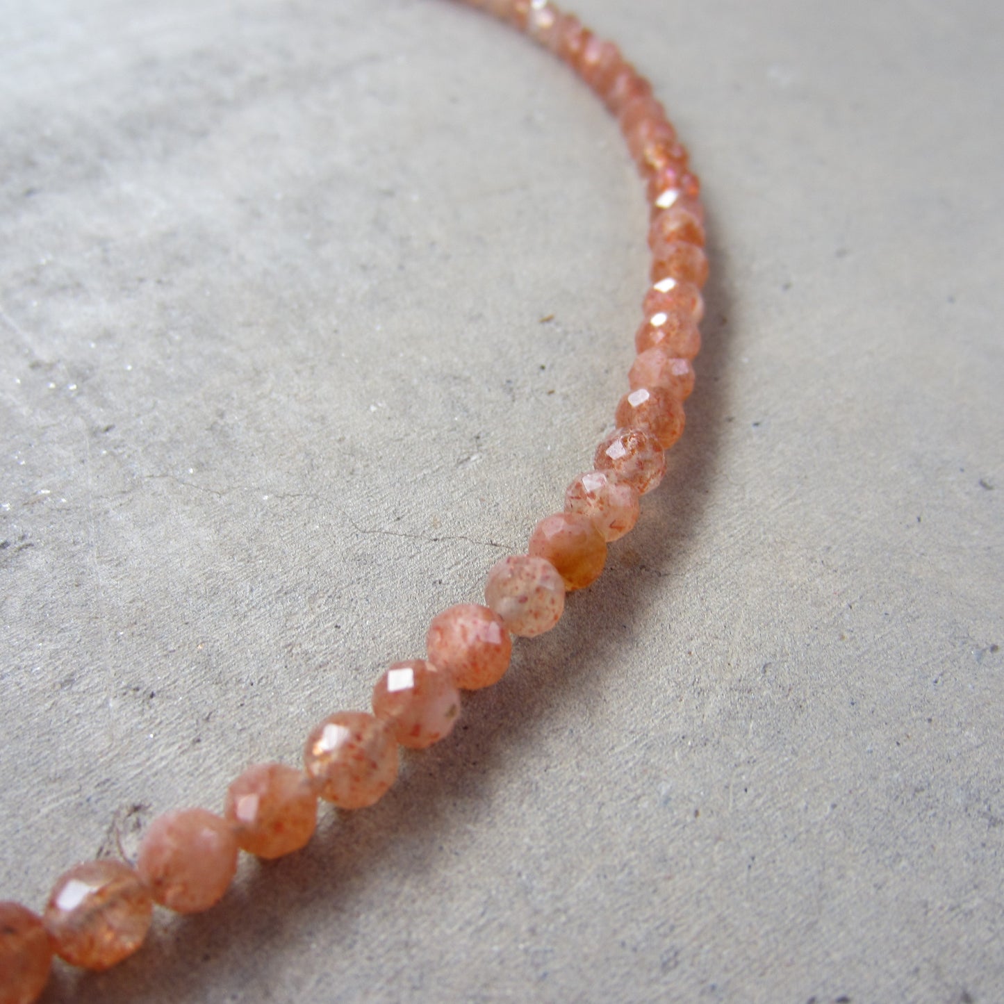 Tiny Stone Sunstone Necklace for Empowerment