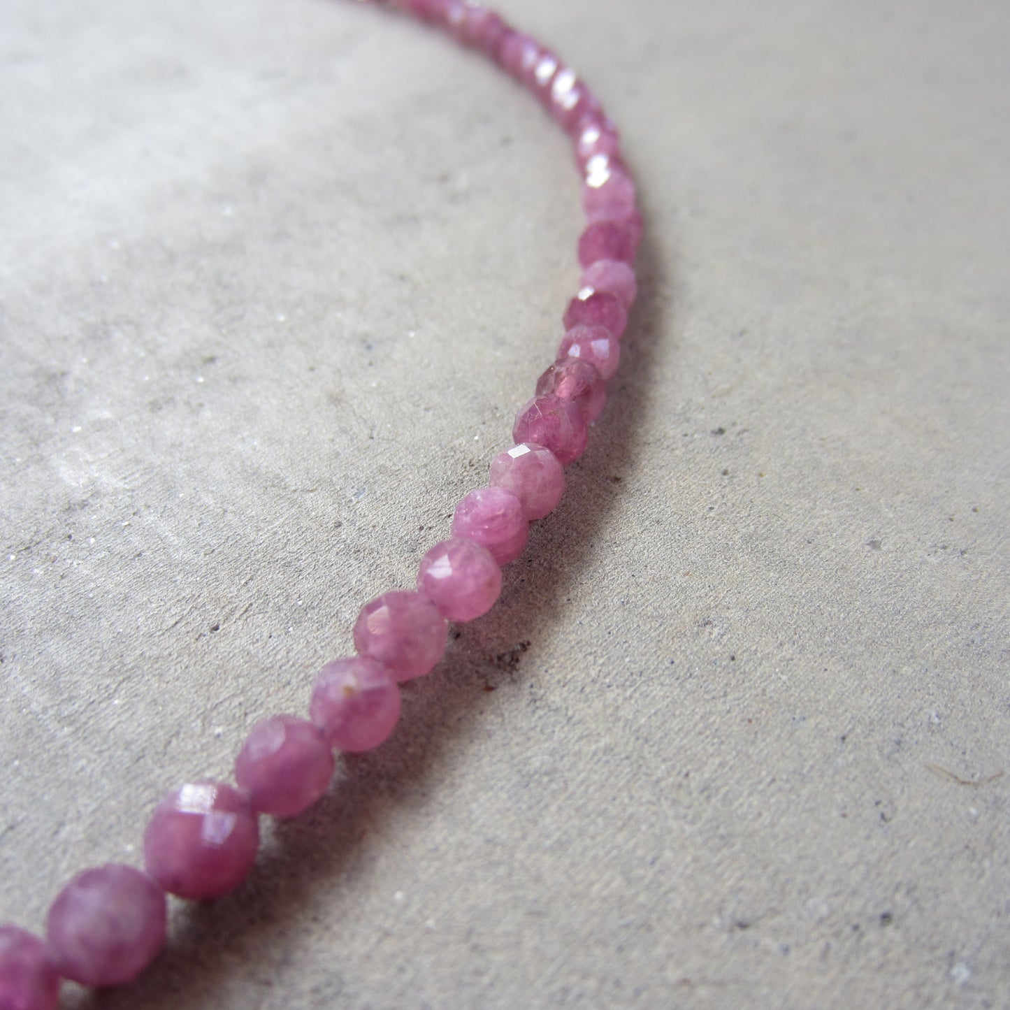 Tiny Stone Pink Tourmaline Necklace for Feminine Energy