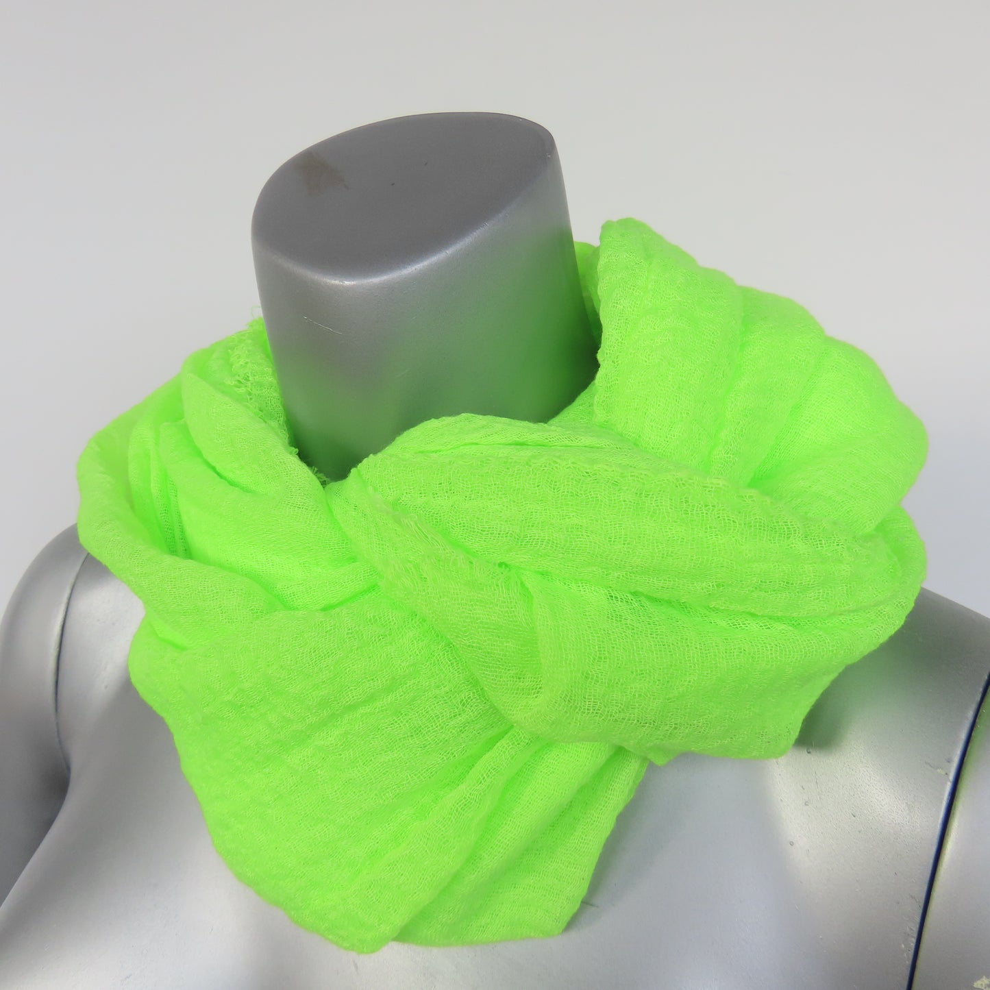 Cotton & Bamboo Gauze Shawl: Neon Yellow