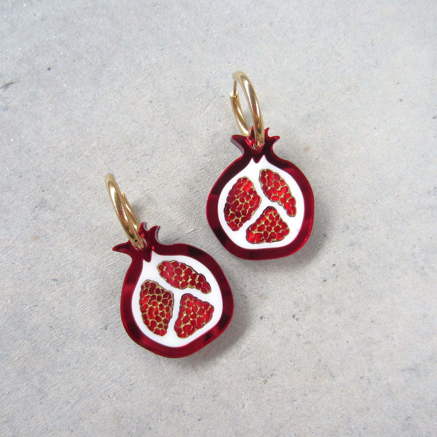 Pomegranate Acrylic Earrings