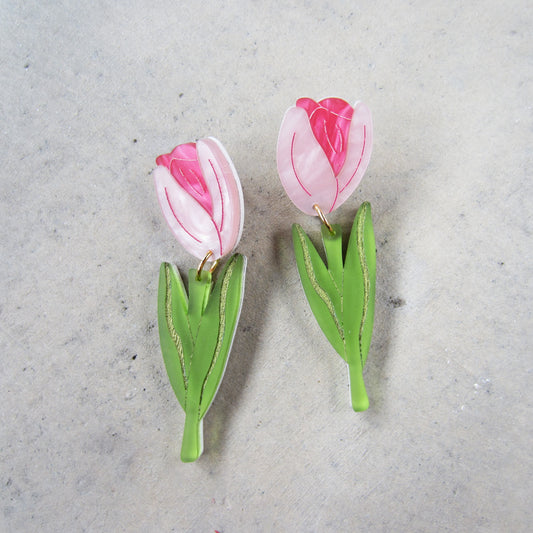 Tulip Acrylic Earrings