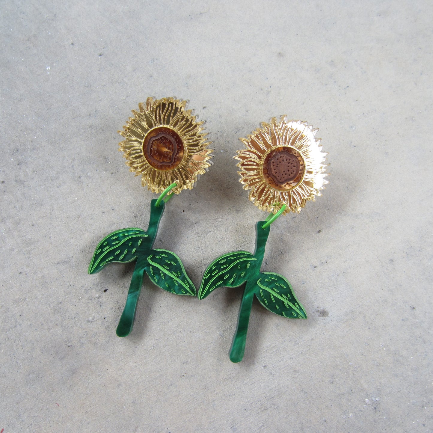Sunflower Acrylic Earrings