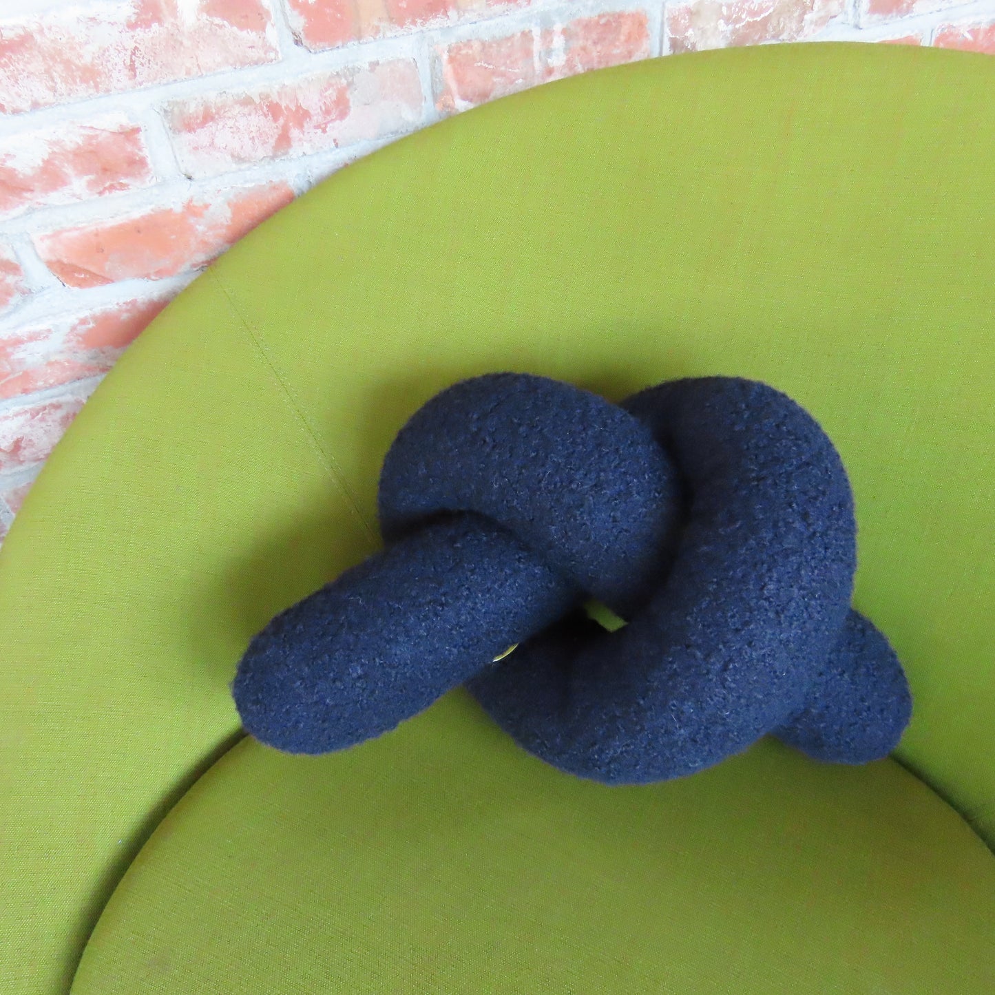 Knot Decorative Cushion: Navy Blue