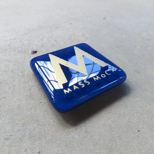 MASS MoCA Glass Magnet: Indigo and Gold