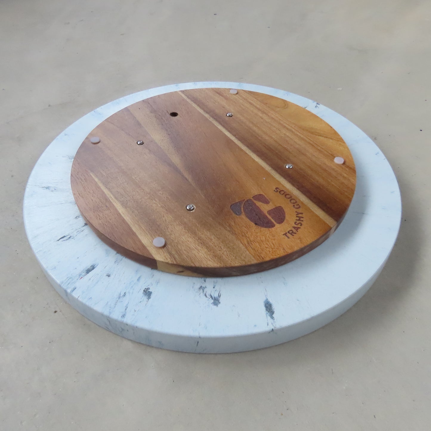 Recycled Denim Serving Tray: Moon