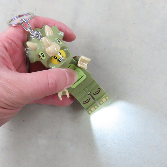LEGO Minifigures Keychain Light: Triceratops Costume Person