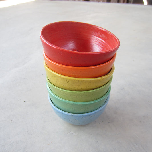 Speckled Stoneware Mini Bowl: Pale Blue