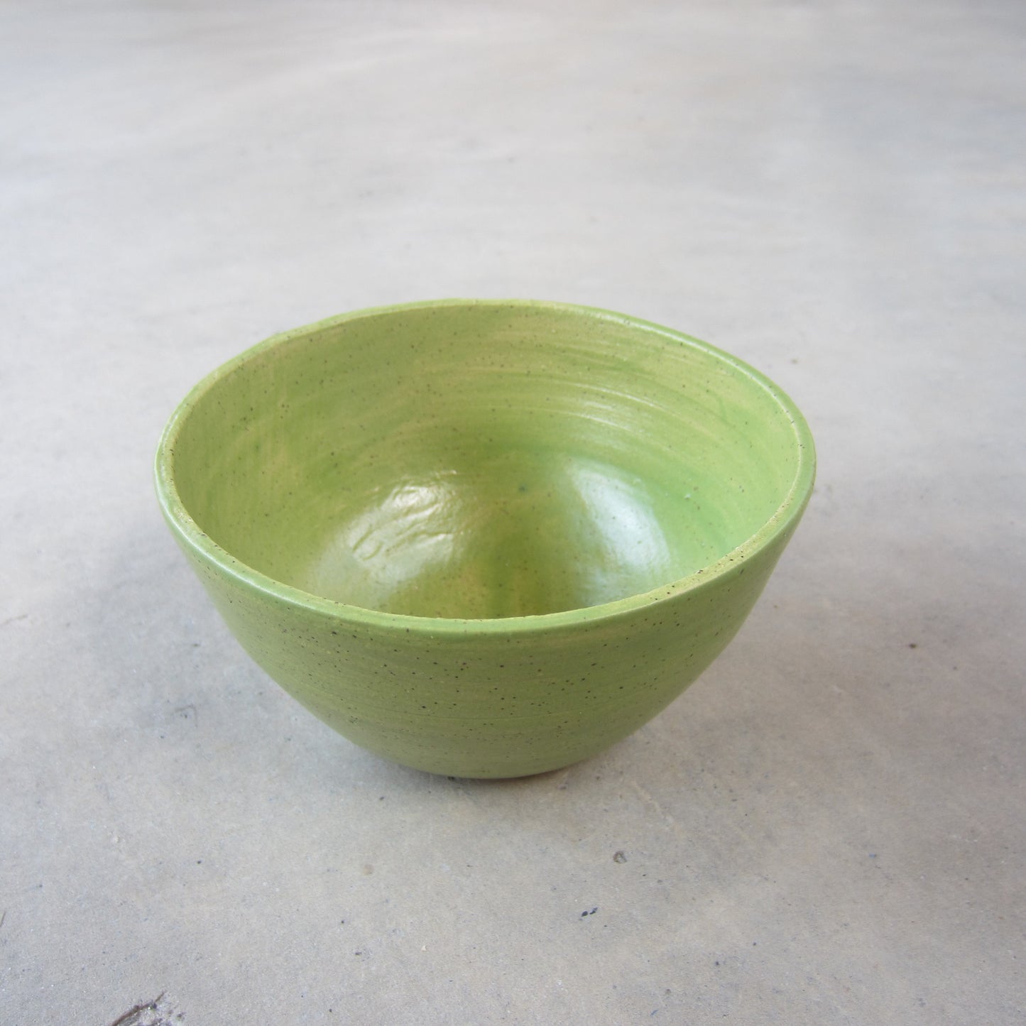 Speckled Stoneware Mini Bowl: Avocado Green