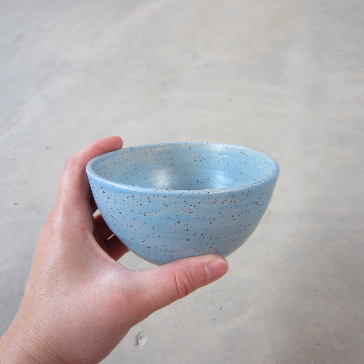 Speckled Stoneware Mini Bowl: Pale Blue