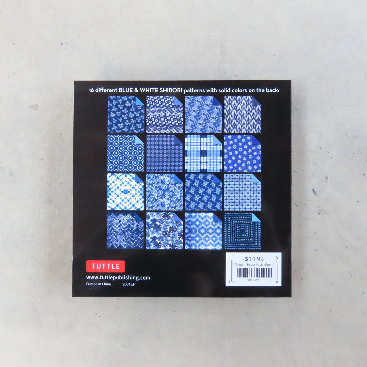 Origami Paper Pack: Blue and White Shibori