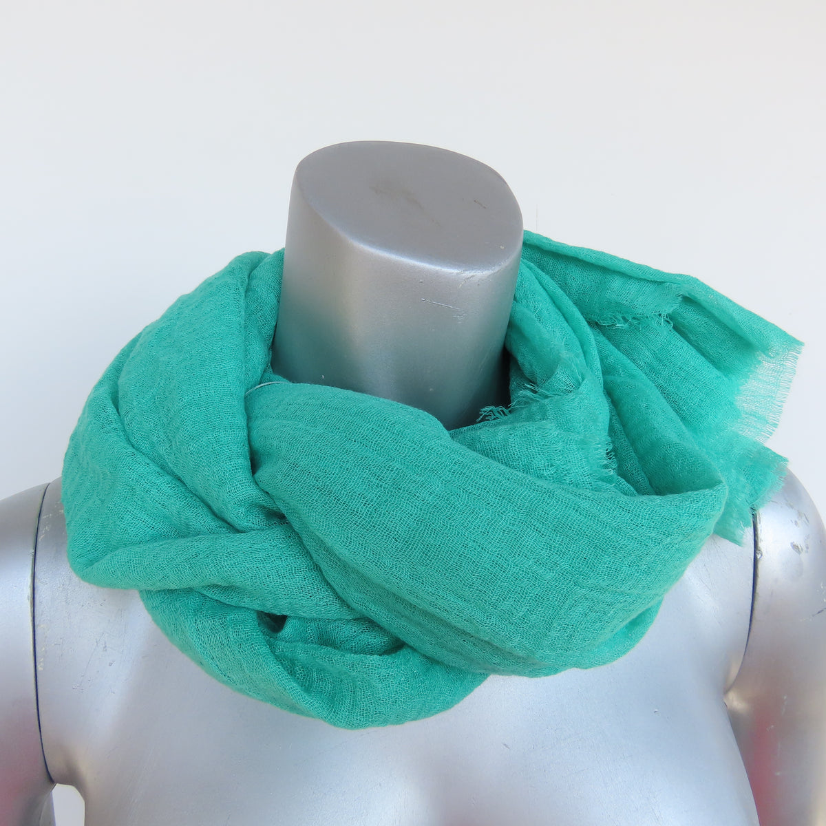 Cotton & Bamboo Gauze Shawl: Aquamarine