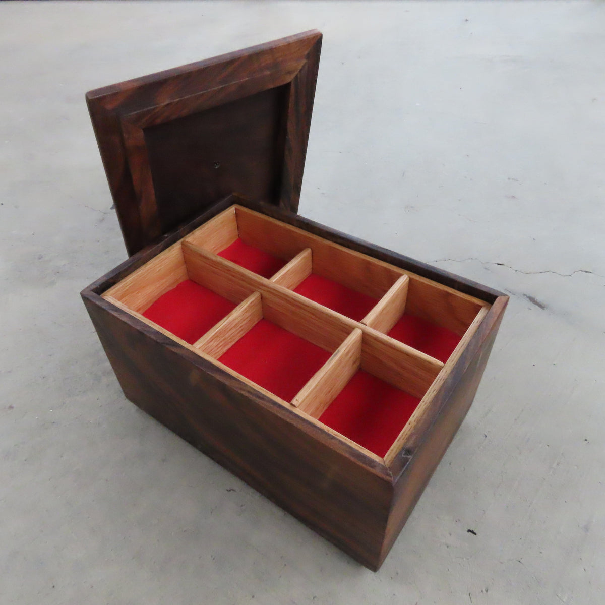 Two Tiered Jewelry Box: Walnut