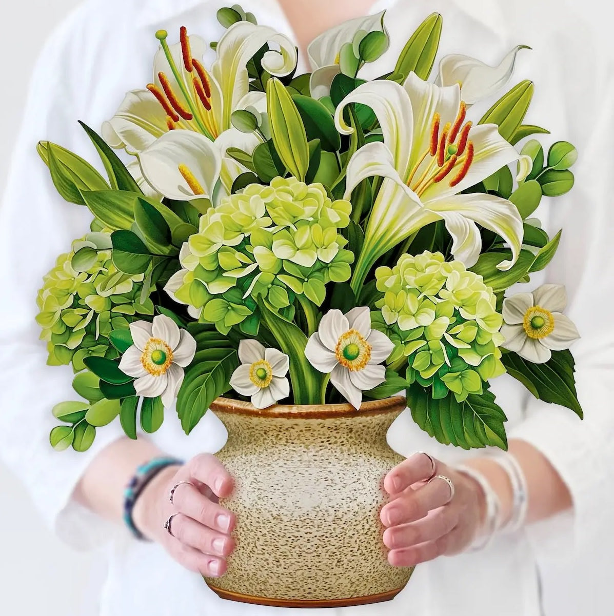 Paper Bouquet: Ivory & Sage