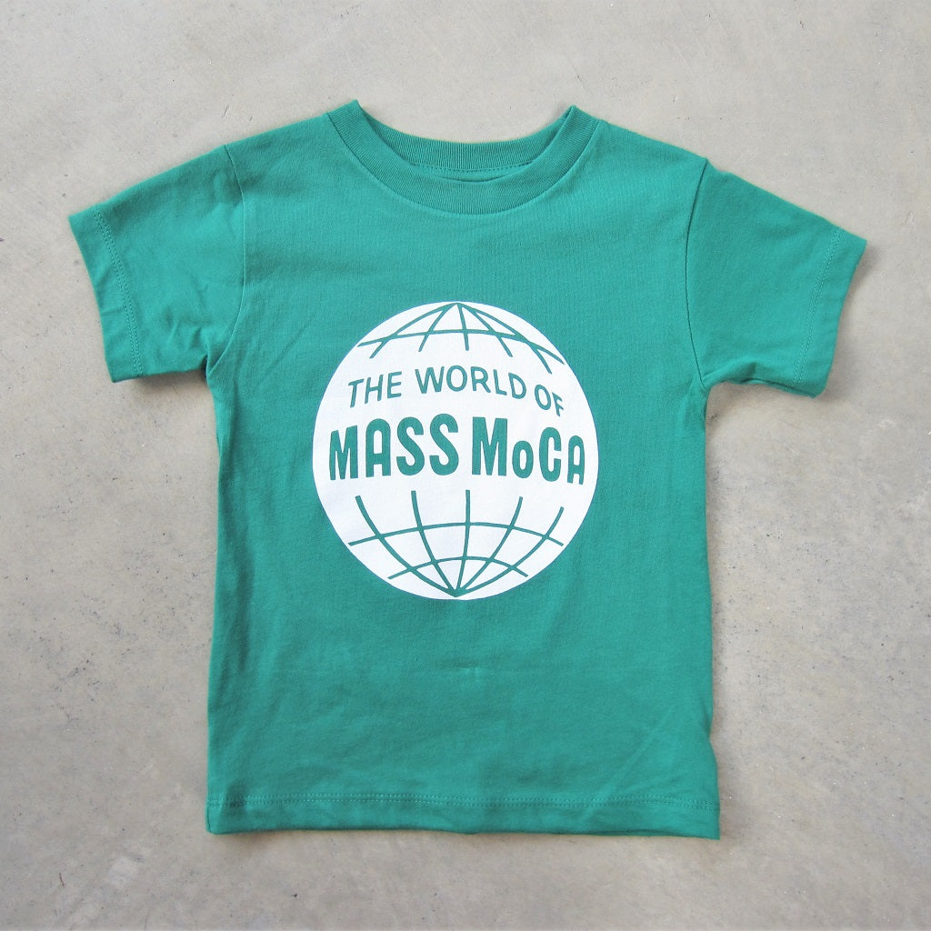 World of MASS MoCA Kids T-Shirt: Green