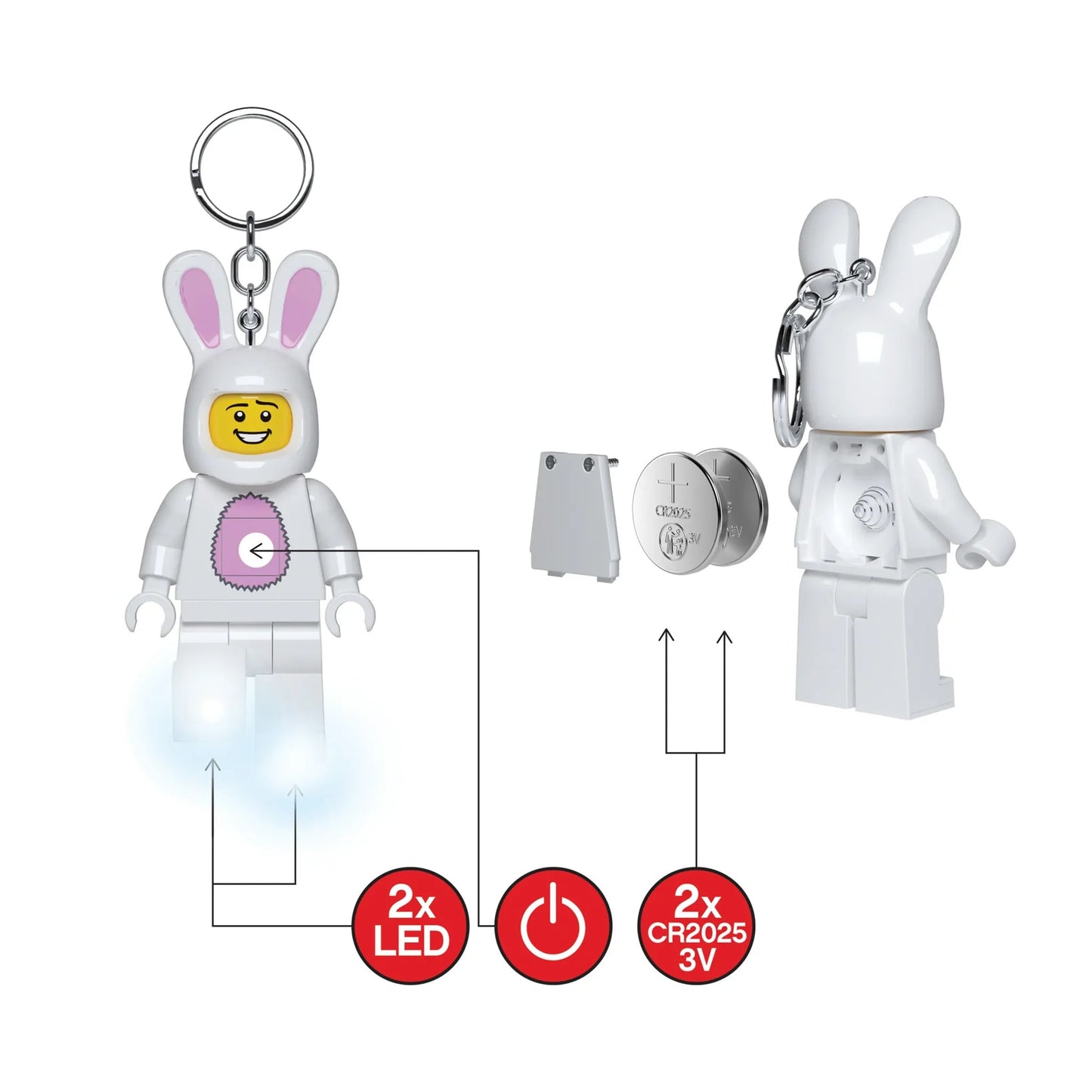 LEGO Minifigures Keychain Light: Bunny Suit Guy