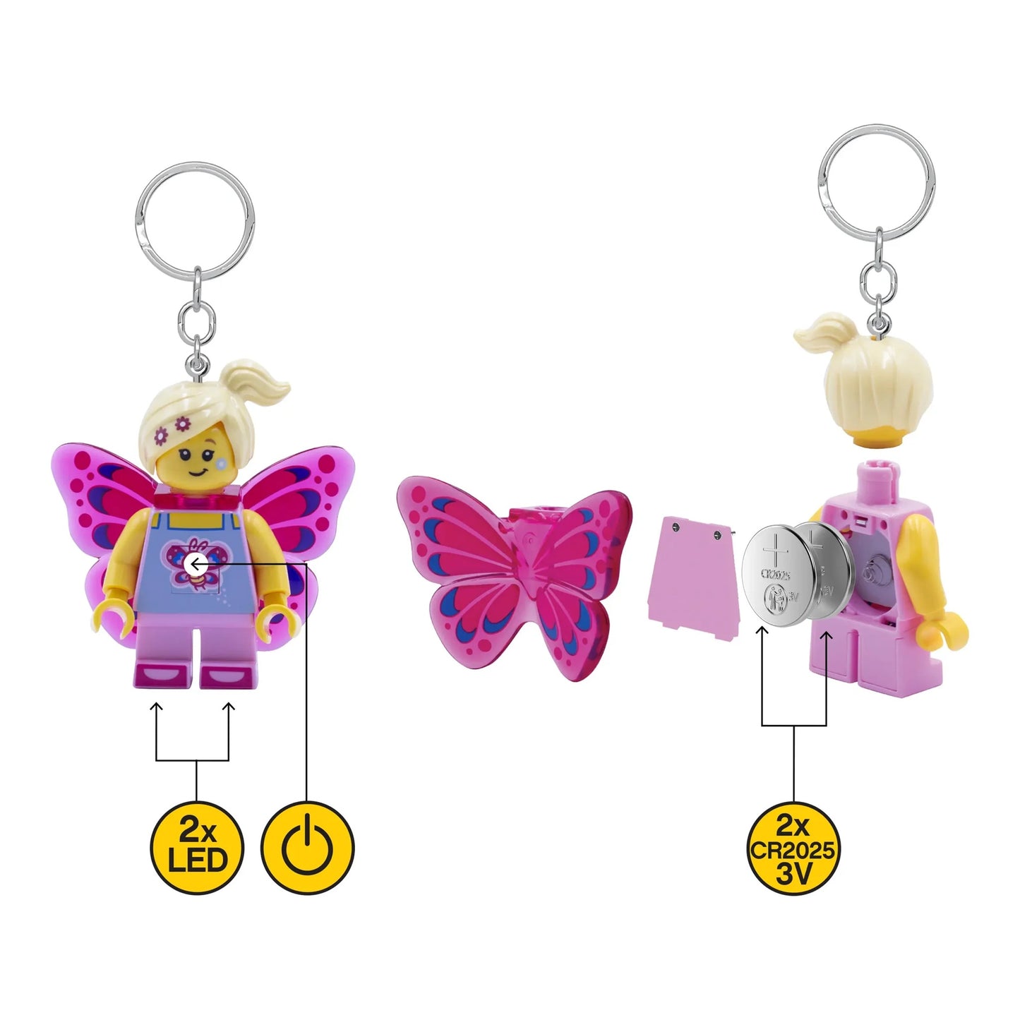 LEGO Minifigures Keychain Light: Butterfly Girl