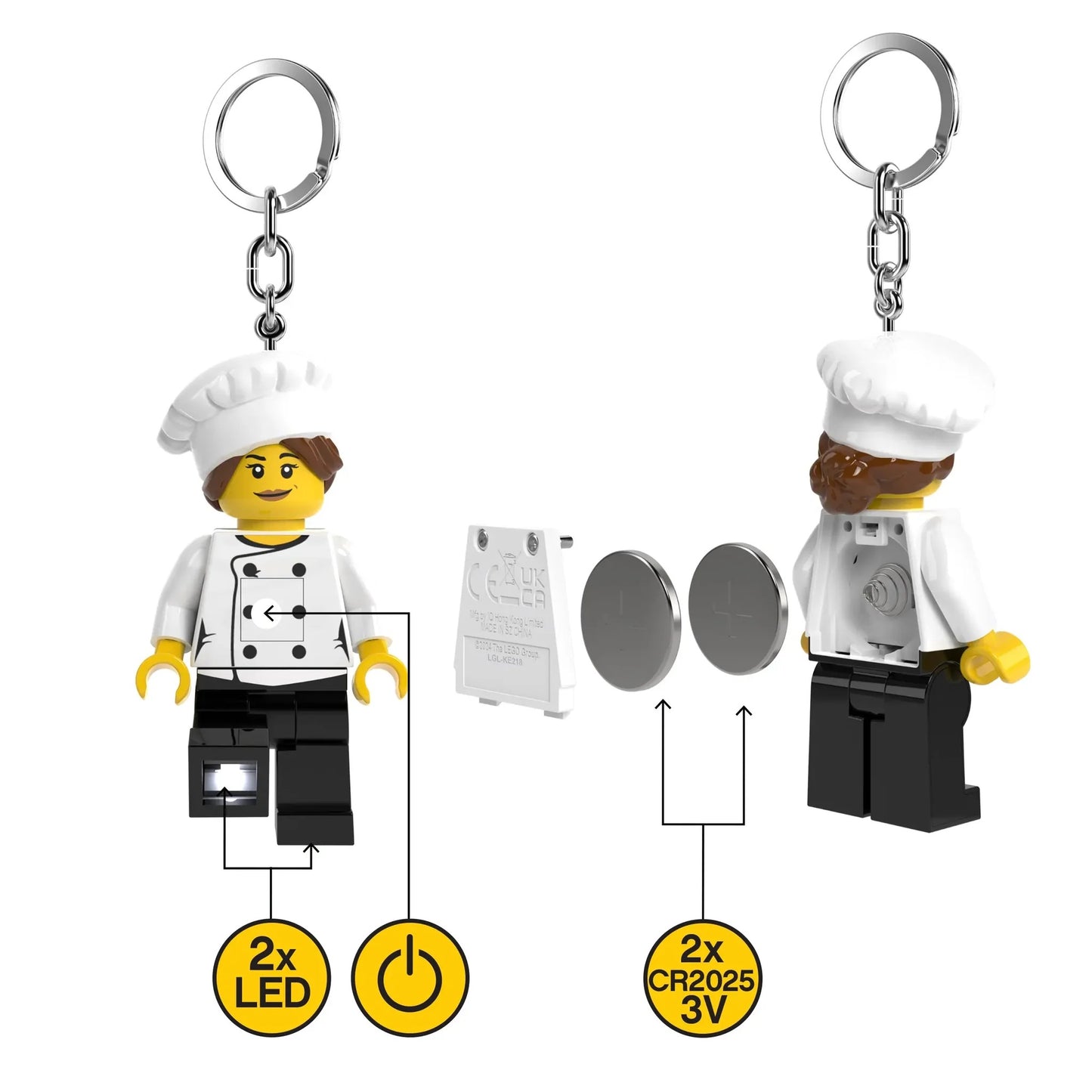 LEGO Minifigures Keychain Light: Female Chef