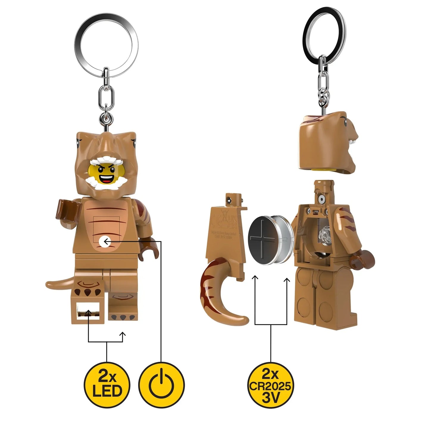 LEGO Minifigures Keychain Light: T-Rex Costume Person