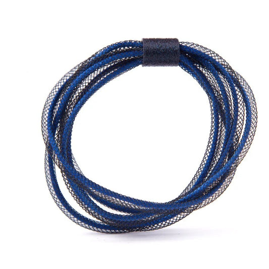 Life 4 Layer Round Bracelet: Blue