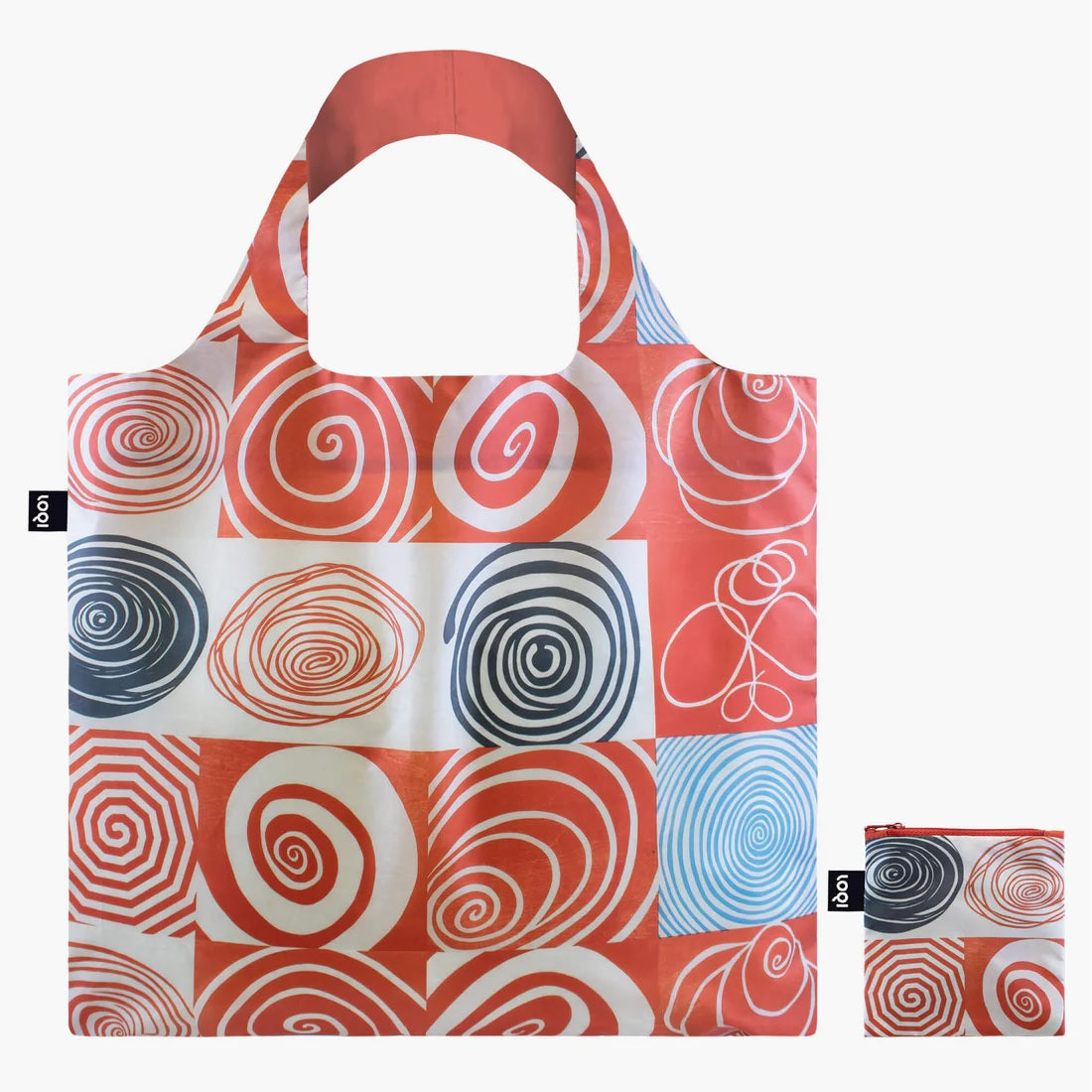 Louise Bourgeois Recycled Tote Bag with Pouch: Spiral Grid