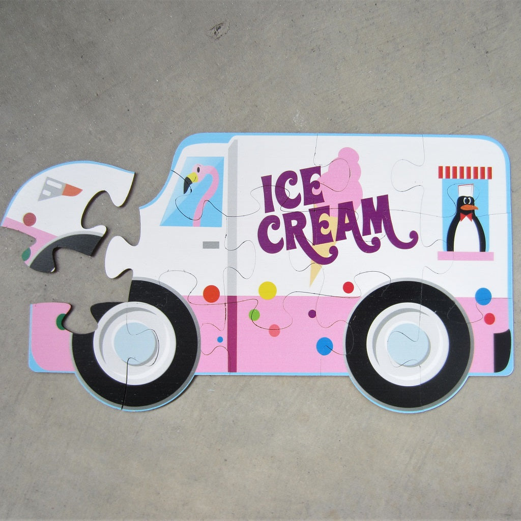 Wooden Puzzle: Ice Cream Truck