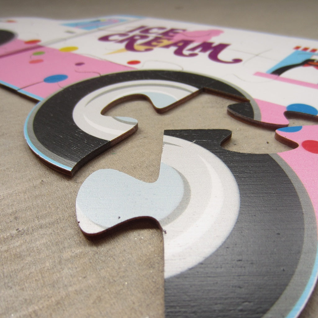 Wooden Puzzle: Ice Cream Truck